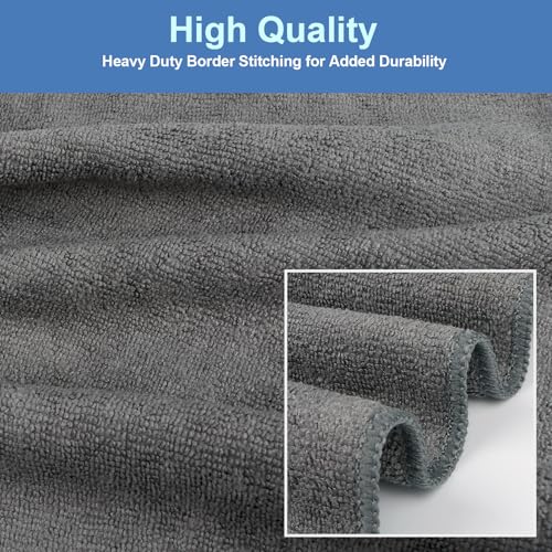 Grey Microfiber Gym Towels Set - 48 Pack Hand & Salon Towels