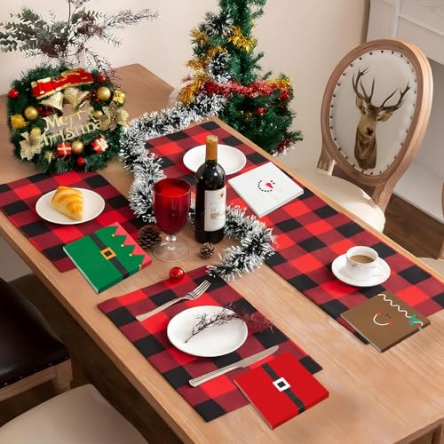 Christmas Cocktail Napkins 120 Pcs Festive 2-Ply Disposable Party Supplies