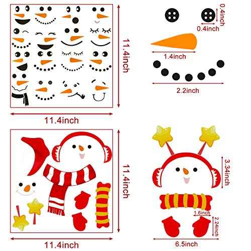 Snowman Faces Stickers Snowman Faces Decals Stickers for Crafts Christmas Glass Window Decals Cute Snow Wall Decor Christmas for Fridge Wall Door Face Art Party Supplies Home Decoration