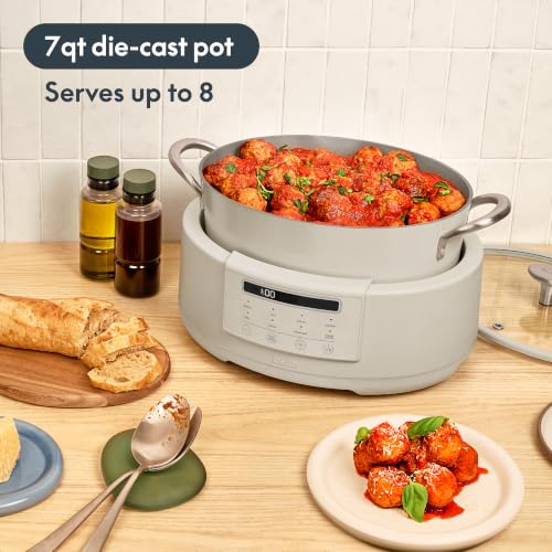 BELLA 10-in-1 7Qt MultiCooker with Non-Toxic Ceramic Coating - Oatmilk Edition