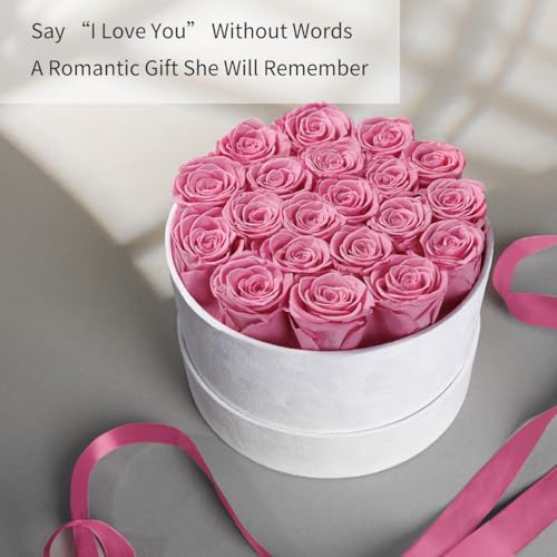Flowers for Delivery, 20 Preserved Roses in Velvet Box, Gifts Women