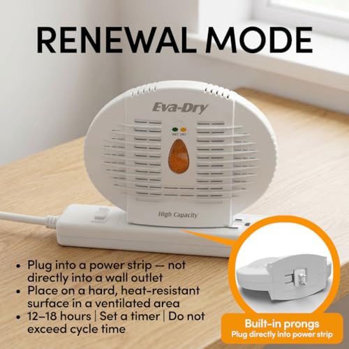 Rechargeable Silica Gel Dehumidifier for Safe Storage 2-Pack No Batteries