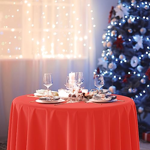 12 Pack Round Christmas Italy Theme Tablecloth 84in - Red White Green (Red White Green Round / 12pcs)