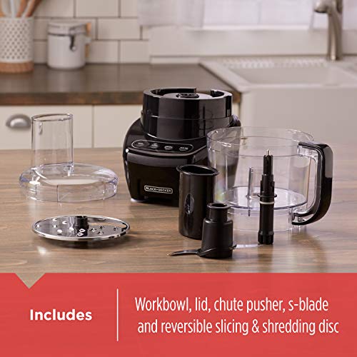 Large Food Processor with Vegetable Chopper - 8-Cup Capacity, 450W Stainless Steel Blades