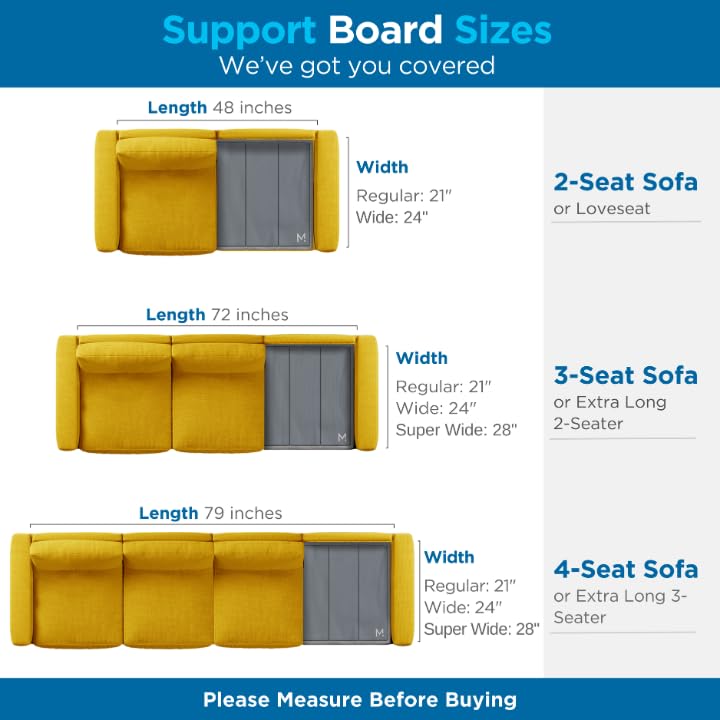 23x48 Inch Couch Cushion Support Board for Sagging Sofas - Loveseat Support