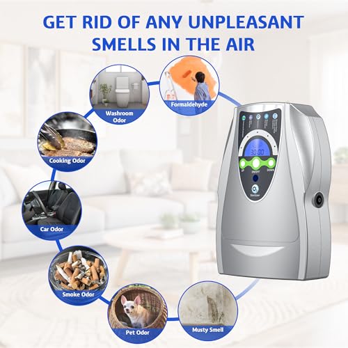 Ozone Generator Purifier for Air Water Fruits Vegetables - Silver
