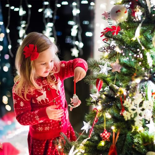 SICOHOME Tropical Fish Christmas Tree Ornament - Coastal Sea Ocean Hawaii Beach Themed Christmas Hanging Ornament with Rhinestones for Christmas Tree Gifts for Ocean Lover and Nautical Enthusiast