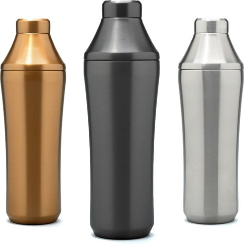 Elevated Craft Hybrid Cocktail Shaker - Premium Vacuum Insulated Stainless Steel Gunmetal Cocktail Shaker - Innovative Measuring System - Martini Shaker for the Home Bartender - 28oz Total Volume
