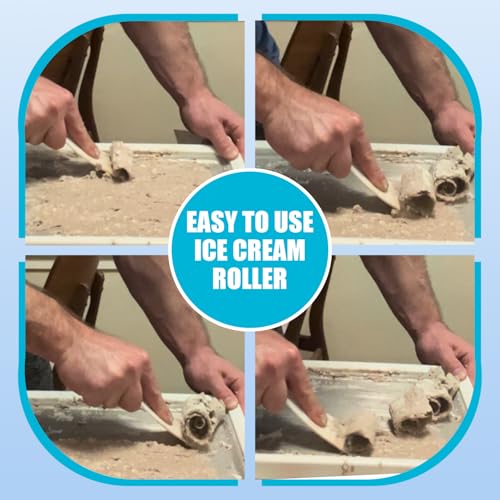 Extra Large White Rolled Ice Cream Maker (14x10 inch) - Family Dessert Machine