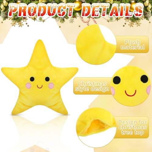 Shappy Christmas Star Tree Topper 9.45 Inch Plush Holiday Decoration