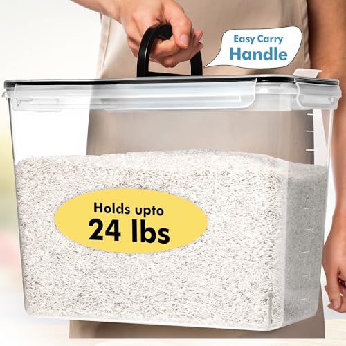 Shazo Black 2-Pack 11L Airtight Food Storage Containers with Spout & Handles