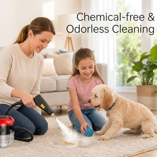 Handheld Steam Cleaner for Home & Car Detailing - Fast Heat, 1500W, 1200ml Tank