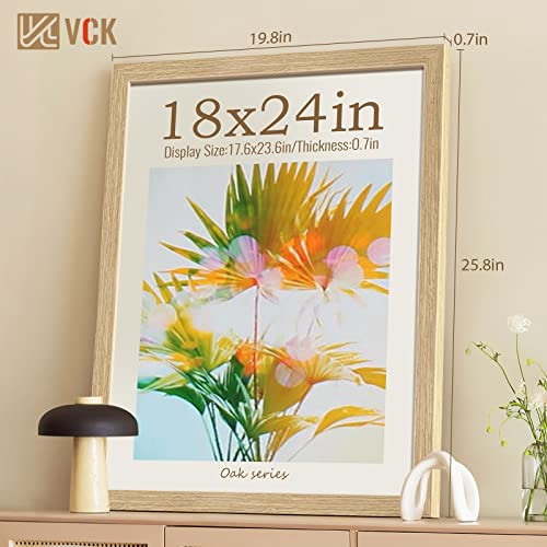 18x24 Poster Frame Set - Natural Oak Wood Wide Border, 3 Pack