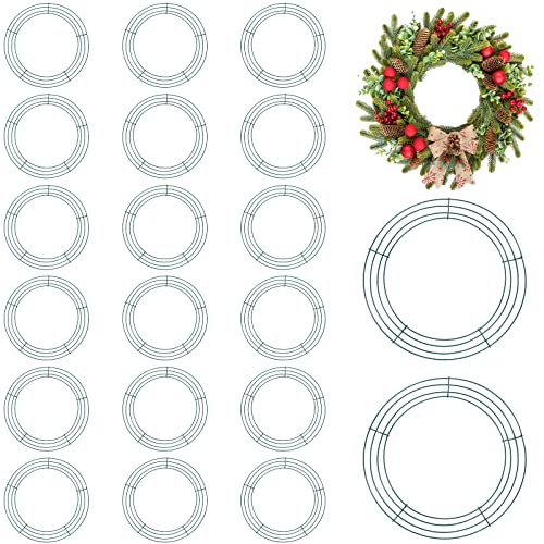 Hotop 20 Pcs 12 Inch Wire Wreath Frames for Christmas Decor (12 Inch)