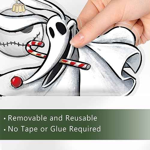 Mfault 121 PCS Merry Christmas Nigh.tmare BEF.ore Christmas Window Clings 9 Sheets, Jack Sally Xmas Tree Skull Stickers Decal Decoration, 2026 New Year Home Kitchen Winter Holiday Decor