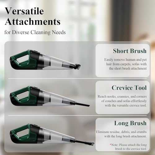 Cordless Handheld Vacuum Cleaner 9700Pa Suction LED Light Rechargeable