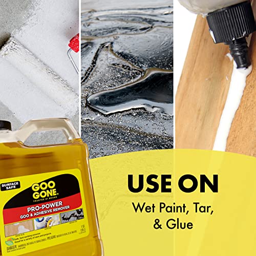 Goo Gone Pro-Power Adhesive Remover 64 Oz - Heavy Duty Sticker & Grease Cleaner