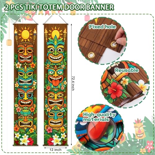 Hawaiian Party Decorations Kit - 169 Pcs Tropical Party Supplies with Balloons, Foil Banner, Fringe Curtains, Palm Leaves & More