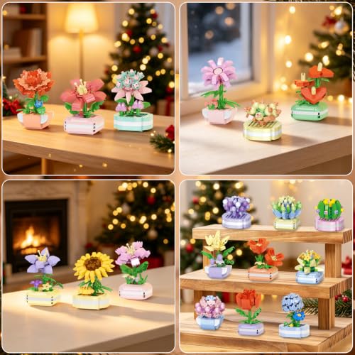 TINY FUN 24-Day Botanical Building Block Advent Calendar with Flowers & Succulents