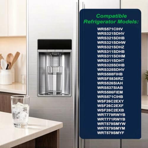 HOMELOVELY 3-Pack Water Filter Replacement for Whirlpool WRS325SDHZ & WRS588FIHZ Models