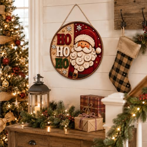 Christmas Decorations - Santa Claus HO Welcome Sign for Front Door