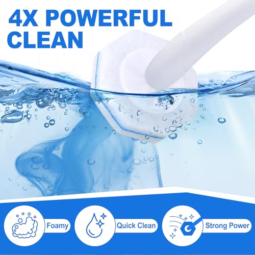 Zeefpod 200 Pack Disposable Toilet Brush Refills - Compatible with Most Wands