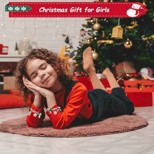 Christmas Advent Calendar Bracelets,Charm Braceket Making Kit for Girls 24 Days Xmas Valentine's Day Countdown Gift with DIY Jewelry for Girls Teens Women