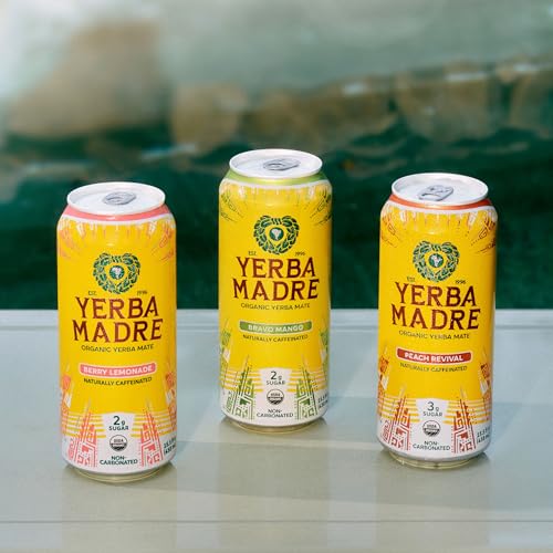 Guayaki Organic Yerba Madre Berry Lemonade Energy Drink, 15.5 Oz Pack of 12