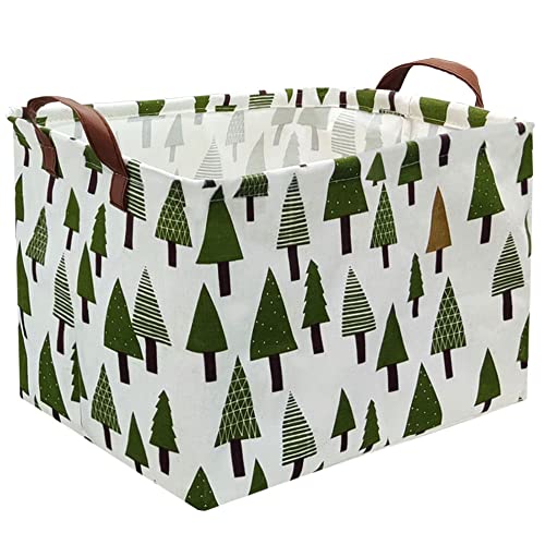 Tree basket,Laundry Basket Green Hamper Fabric Laundry Hamper,for baby hamper Nursery Toy Organizer tree room decor,Christmas gift decor,Gift Basket (tree)
