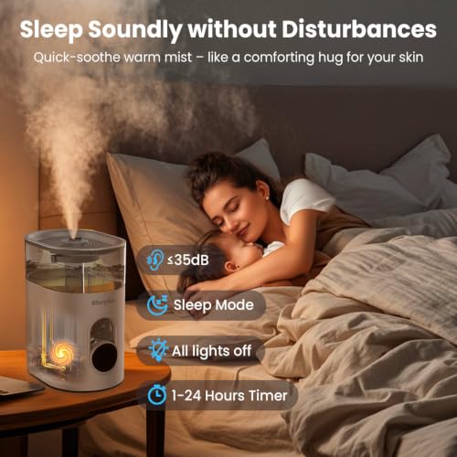 Large Room Humidifier with Cool & Warm Mist 6L for Bedroom and Living Room