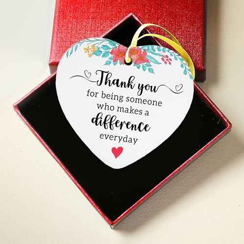 Thank You Gifts for Women, Teacher Appreciation Gifts, Thank You Ornaments for Christmas Tree, Difference Maker Ornament, Daycare Goodbye Gift, Appreciation Gift for Friends Nurse Coworker