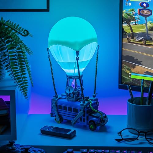 Color Changing LED Gaming Lamp with Headphone Stand - Fortnite Battle Bus Light
