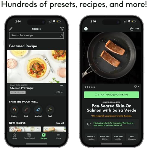CHEF iQ Sense Wireless Meat Thermometer Single Probe Set - Smart BBQ & Cooking