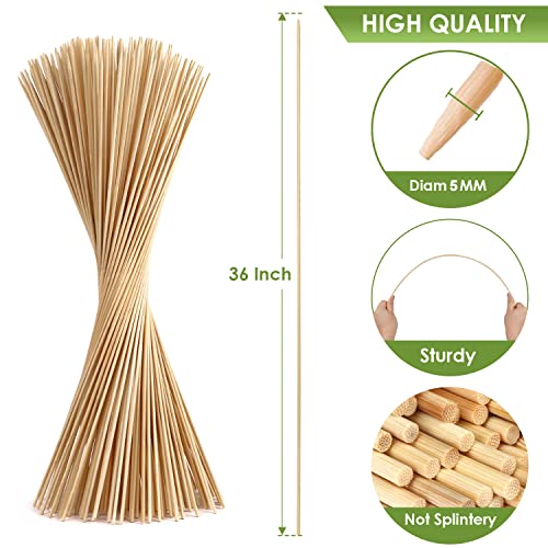 120 Pcs Long 36-Inch Marshmallow Roasting Skewers - Heavy Duty 5mm Thick