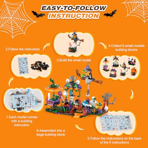 Rohxizw Halloween Advent Calendar 2026 - 31 Days Countdown Spooky Haunted House Building Blocks - CT-Halloween