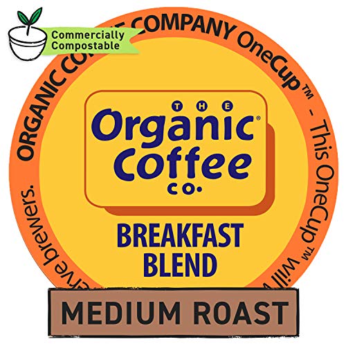 Organic Coffee Pods - Breakfast Blend, Compostable, 36 Count - Medium Roast, K-Cup Compatible