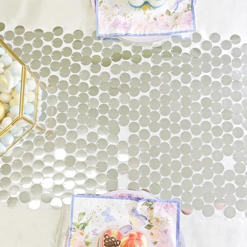 Silver Sequin Table Runner 12x108 Inch for Weddings & Events