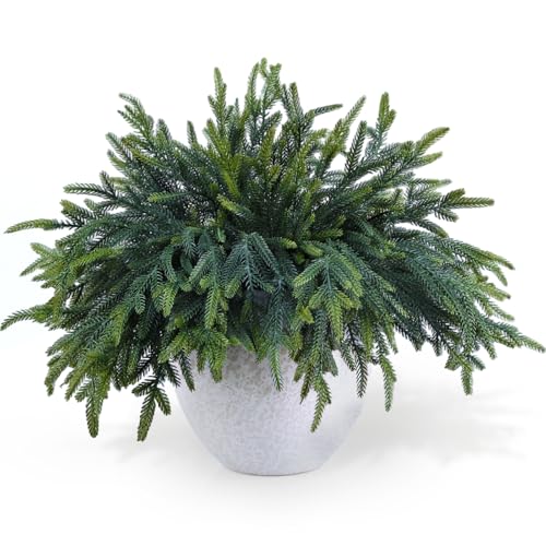 Tulvend 24 Pcs Artificial Pine Branches Real Touch Christmas Decor