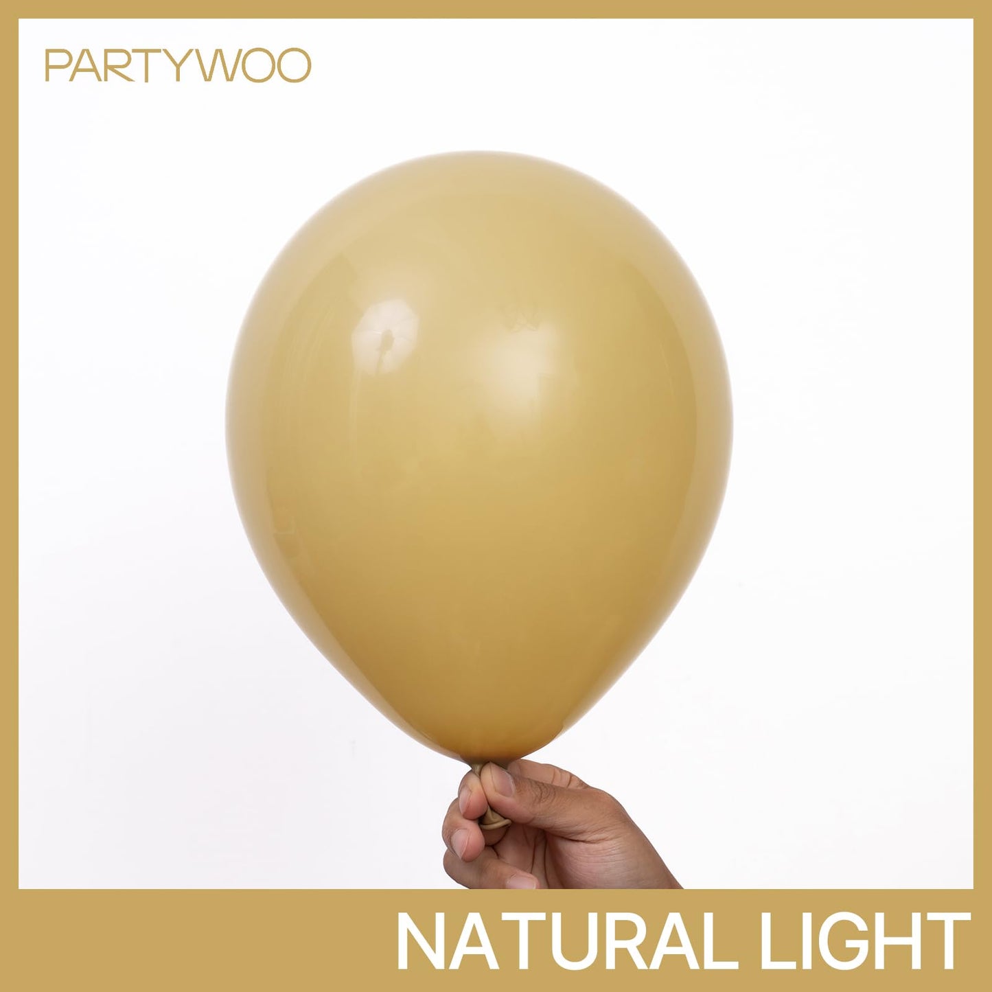 PartyWoo Tan Balloons 100 pcs Different Sizes of 18 12 10 5 Inch Light Brown Neutral Boho Coffee Balloon Arch Kit Garland for Wedding Baby Shower Safari Woodland Birthday Party Decorations Tan-F19
