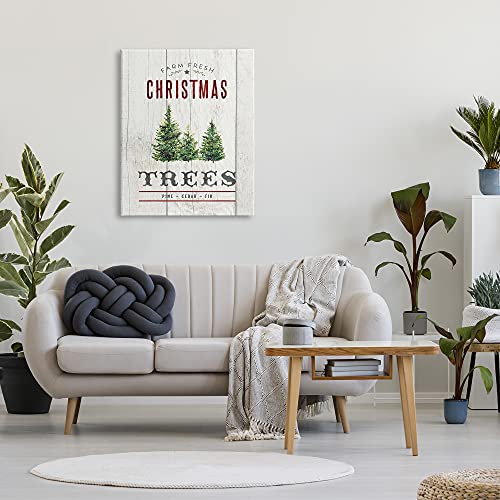 Stupell Unframed 30x40 Inch Wrapped Canvas Wall Art - Fresh Christmas Trees Country Advertisement