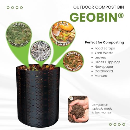 GEOBIN Black 246-Gallon Expandable Outdoor Compost Bin - Easy Assembly