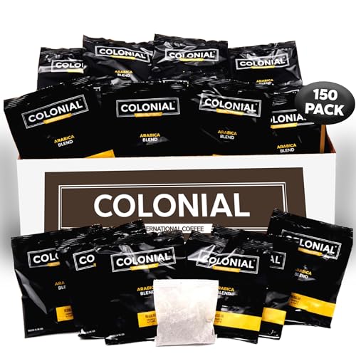 Dark Roast Coffee Filter Packs - 0.5oz, 150 Count for 4-Cup Coffee Makers - Hotel-Style Pre-Ground Coffee