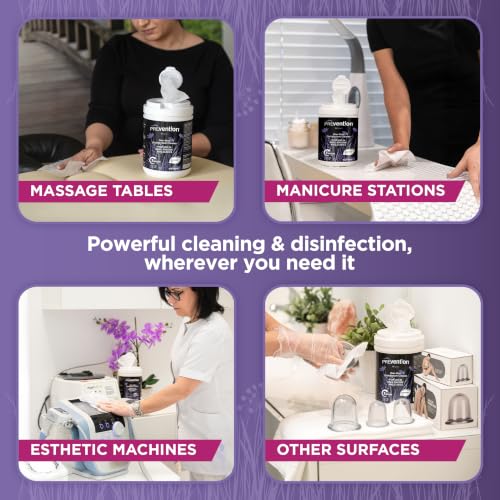 Prevention Disinfectant Wipes Refill Pack - 160 Count Bulk Surface Sanitizing for Salons & Clinics