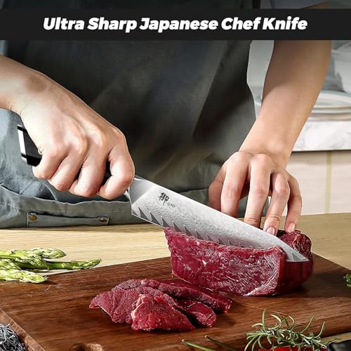 Damascus Chef Knife 6 Inch - 67-Layer Japanese Steel, Sharp & Durable