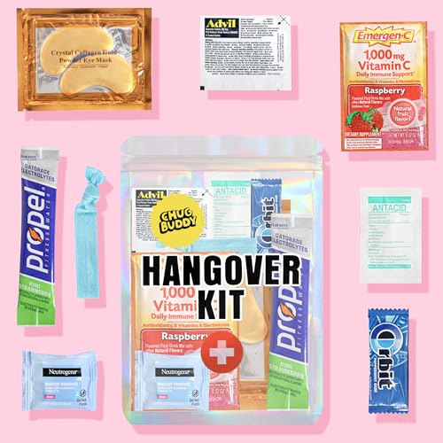 Premium Hangover Kits (6 Pack) for Bachelorette Parties, Weddings & Birthdays - Pre-Filled Party Favors