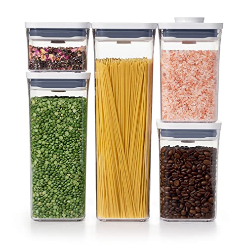 OxO Good Grips POP Food Storage Containers Set - White, 5-Piece