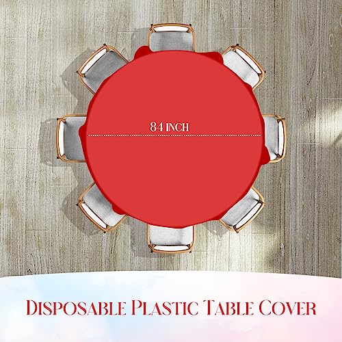 12 Pack Round Christmas Italy Theme Tablecloth 84in - Red White Green (Red White Green Round / 12pcs)