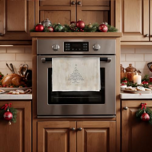 Christian Christmas Kitchen Towel - Bible Verse Waffle Hand Towel 16x24 - Isaiah 9:6 - Variation: Christian- 11