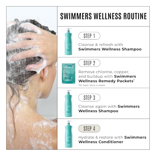 Malibu C Swimmers Wellness Hair Conditioner 33.8oz Moisturizing Swim Hair Care - Pack of 1