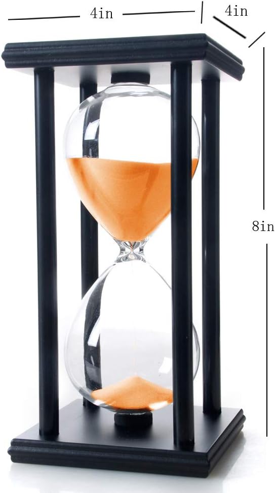 60-Minute Wood Sand Timer Hourglass | Bellaware White Decorative Timer